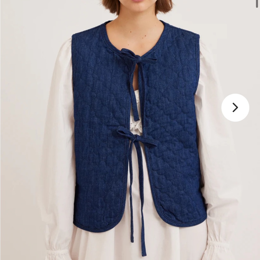 Damson Madder Denim Tie Tilly Gilet